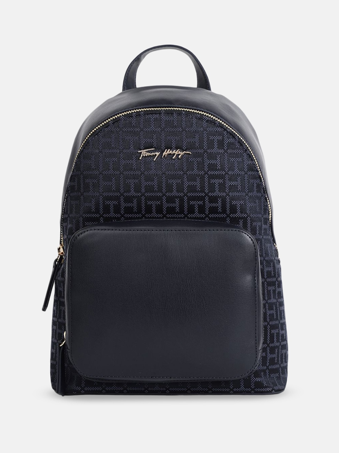 

Tommy Hilfiger Women PU Structured Hobo Bag with Cut Work, Black