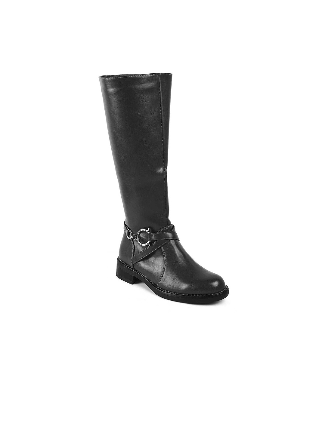 

Tresmode Women High-Top Block Heel Regular Boots, Black