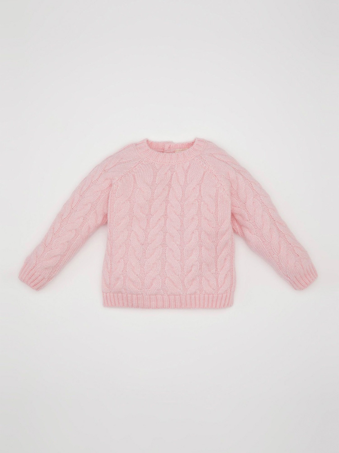 

DeFacto Girls Cable Knit Pullover, Pink