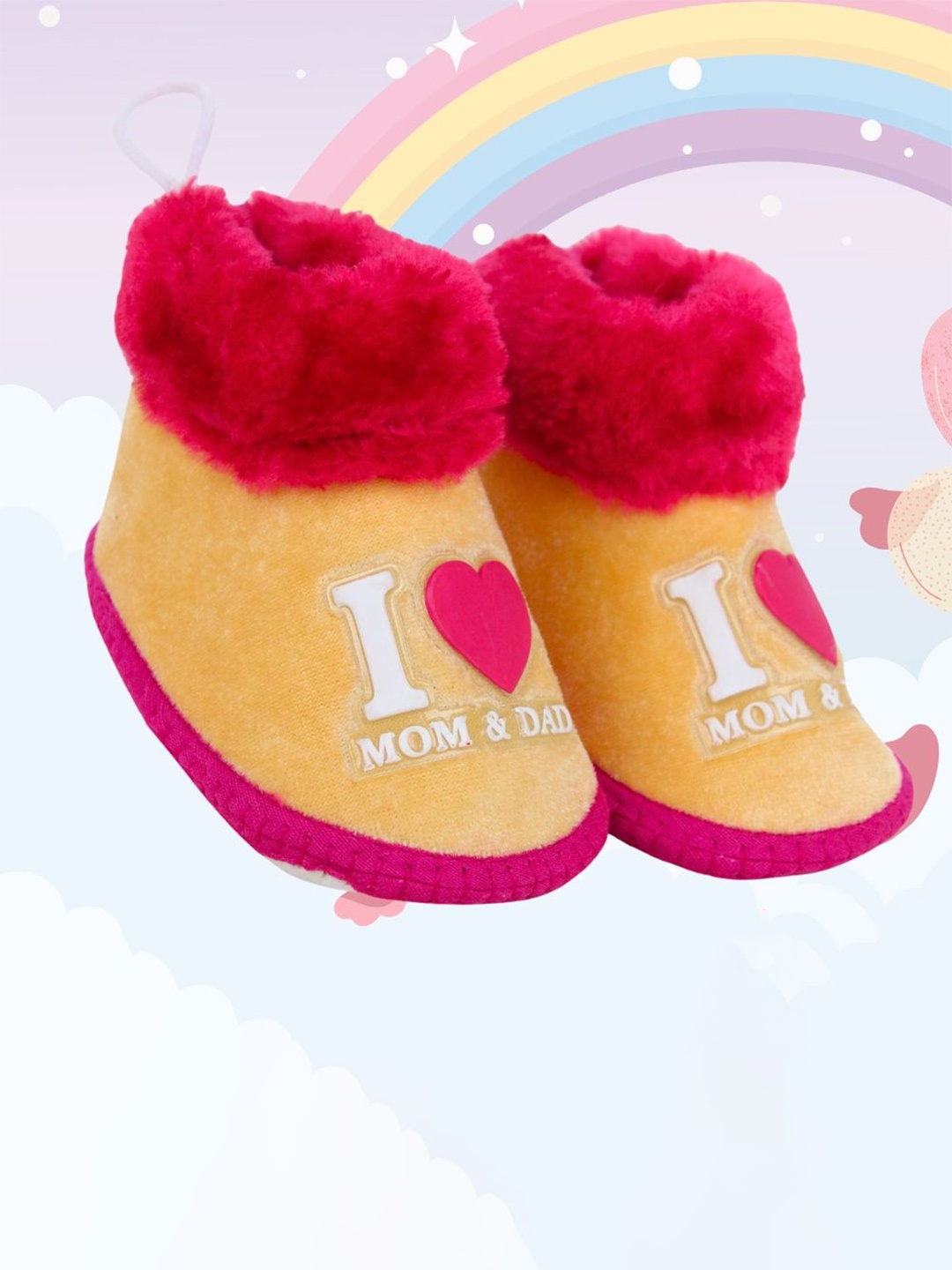 

NESKA MODA Unisex Kids Cotton Booties, Beige