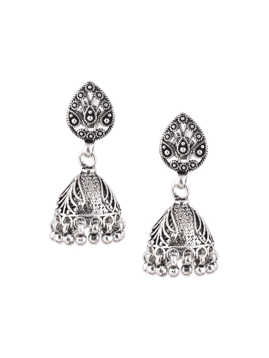 

Indianshelf 92.5 Sterling Silver Dome Shaped Jhumkas