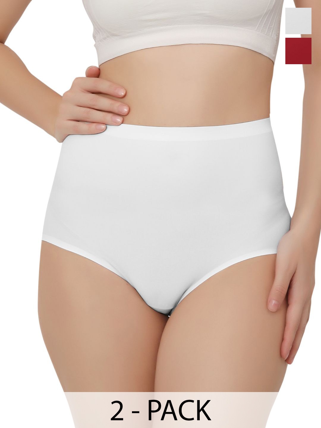 

Bella Voste Pack Of 2 Women Tummy Control Shapewear, Red