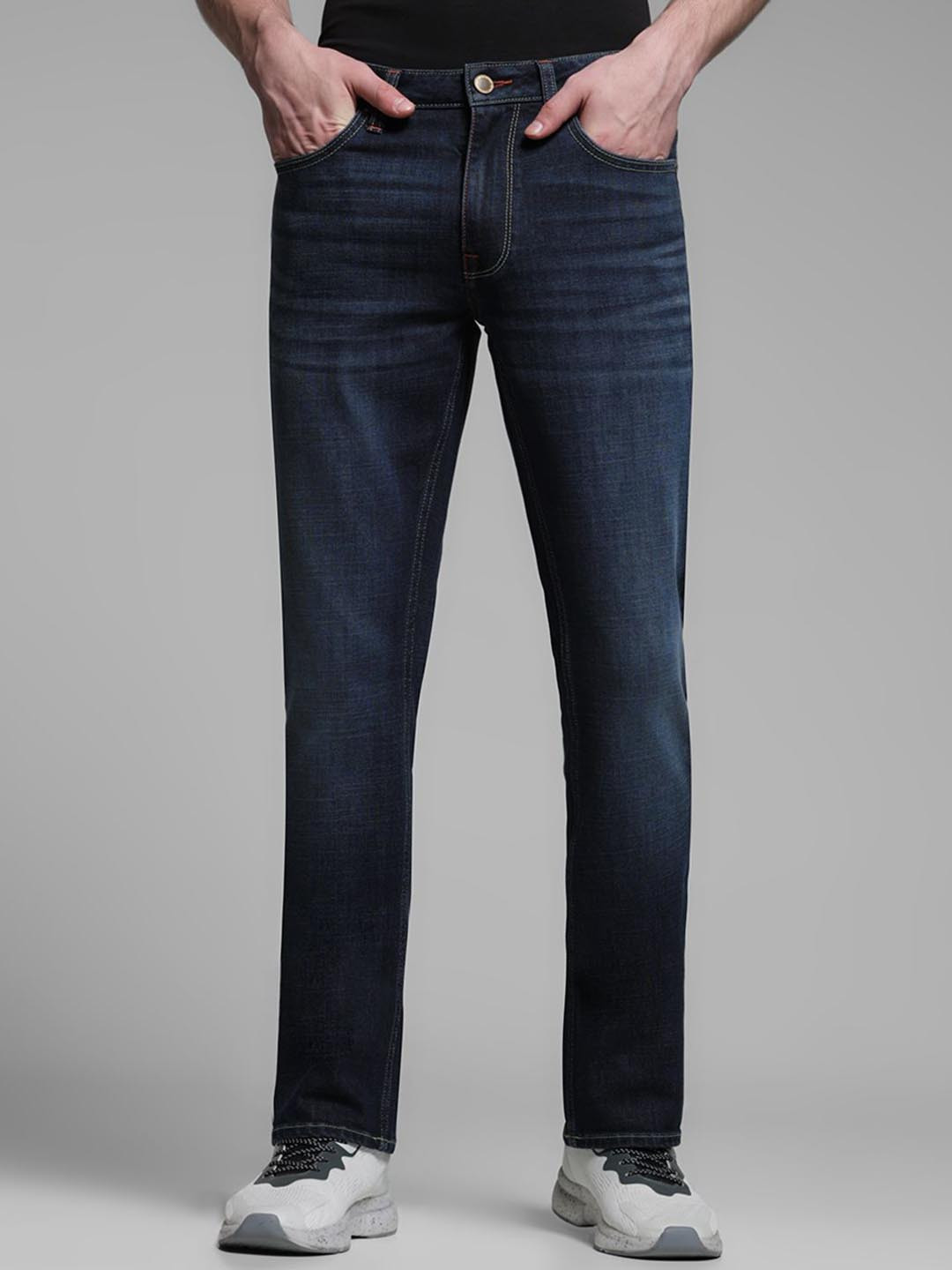 

Jack & Jones Men Clark Low-Rise Light Fade Jeans, Blue