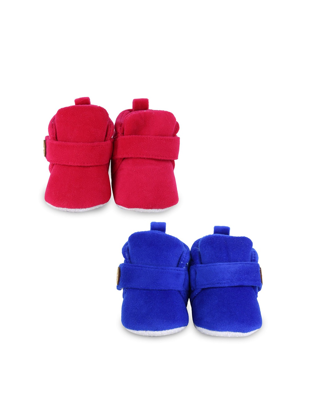 

NESKA MODA Kids Pack Of 2 Velvet Booties, Pink
