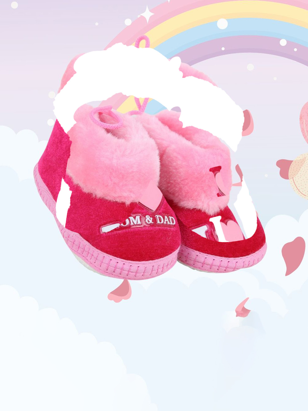 

NESKA MODA Unisex Kids Cotton Booties, Pink