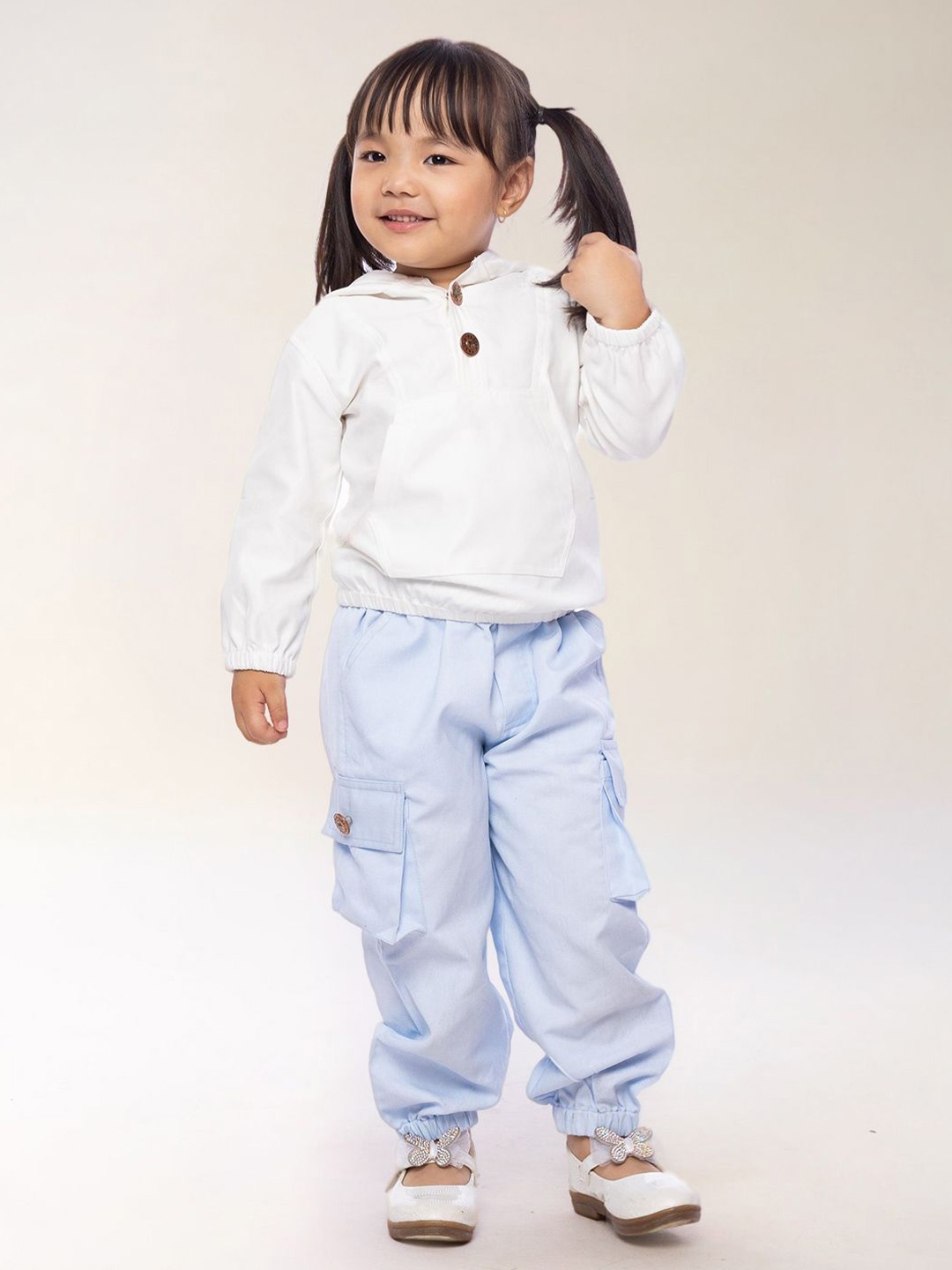

BAESD Cotton Denim Top, White