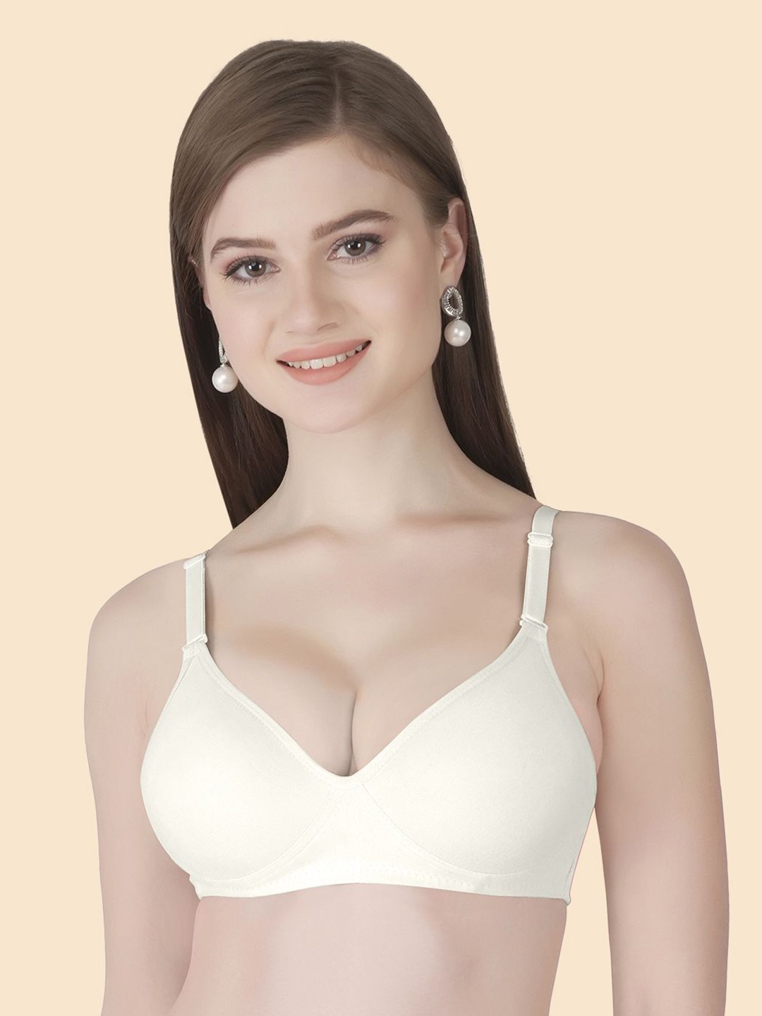 

Joomie Women Full Coverage Lightly Padded T-shirt Bra, Off white