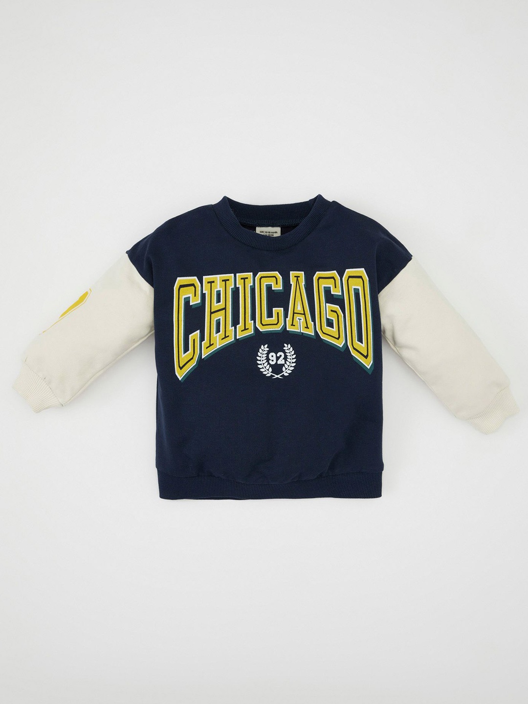 

DeFacto Boys Typography Printed Pullover, Navy blue