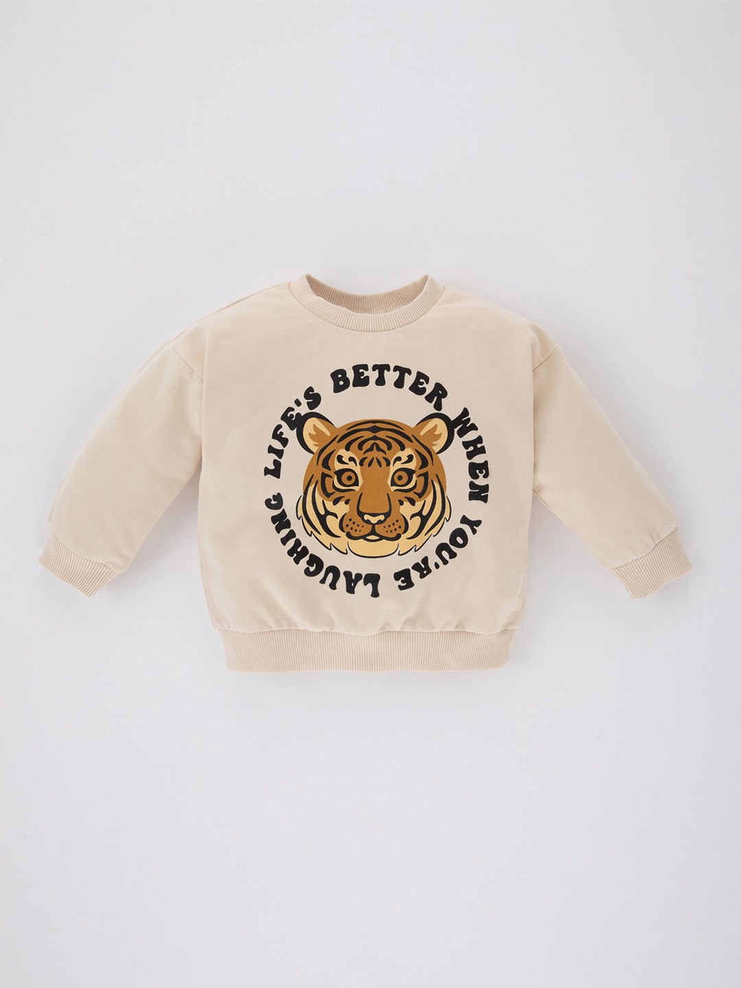 

DeFacto Boys Printed Sweatshirt, Cream