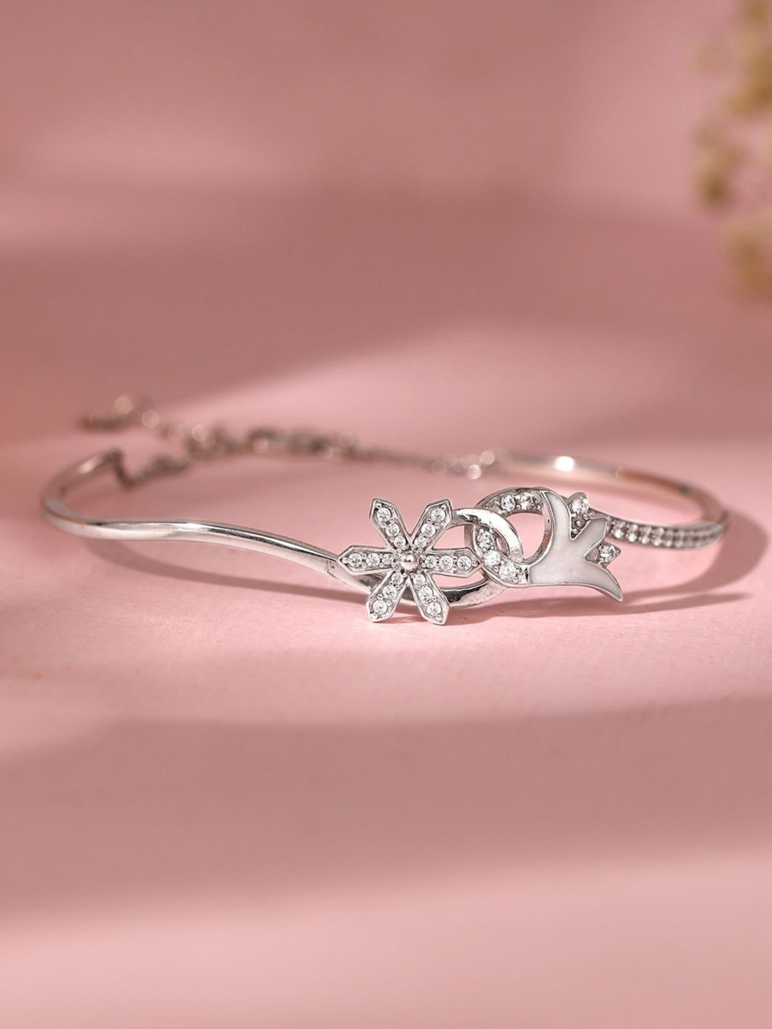 

GIVA 925 Sterling Silver Rhodium-Plated Wraparound Bracelet