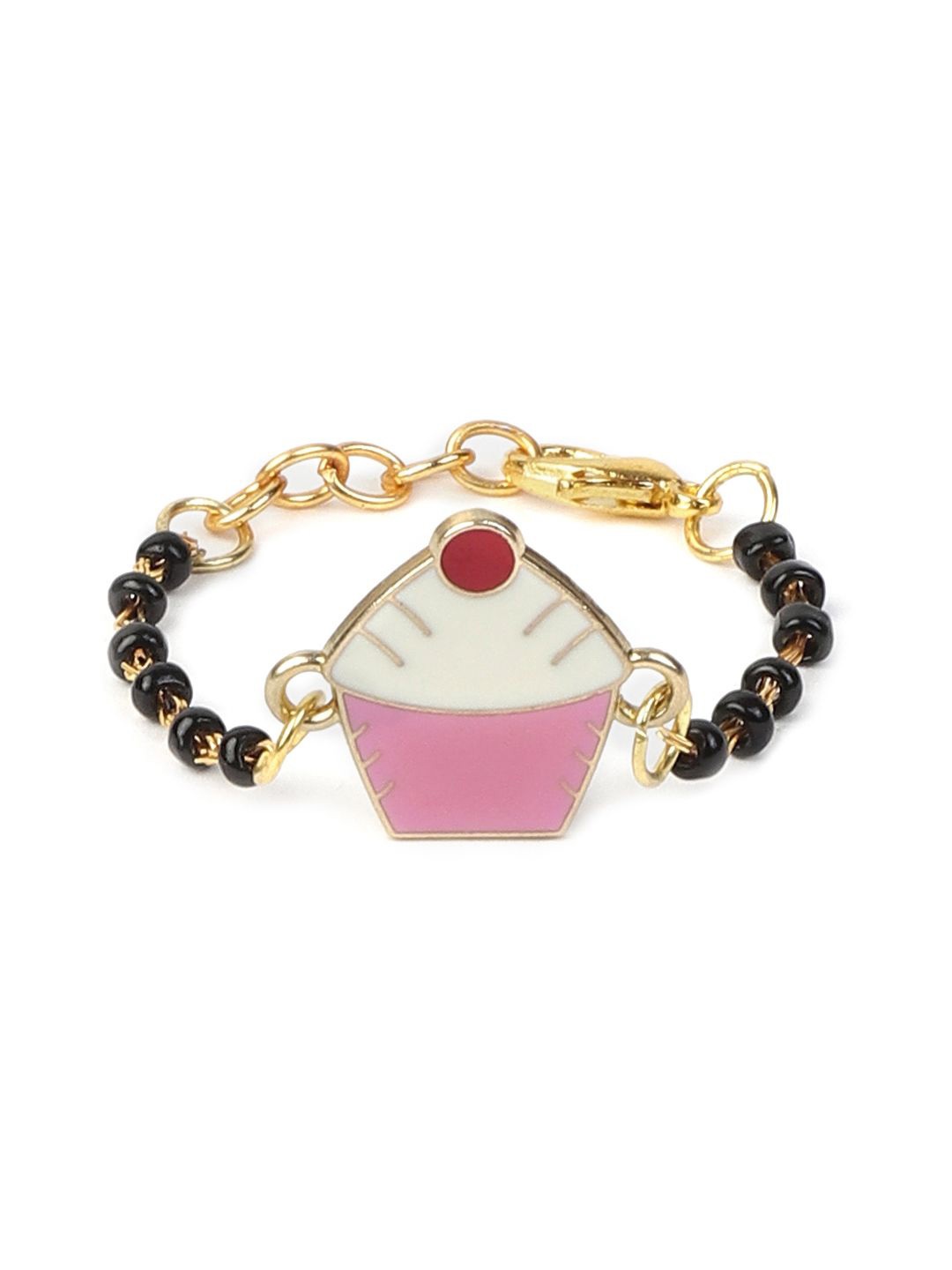 

EL REGALO Kids Stone Studded Charm Bracelet, Gold