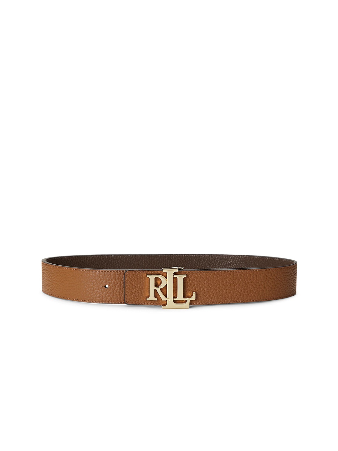 

Polo Ralph Lauren Women Reversible Textured Leather Belt With Logo, Brown