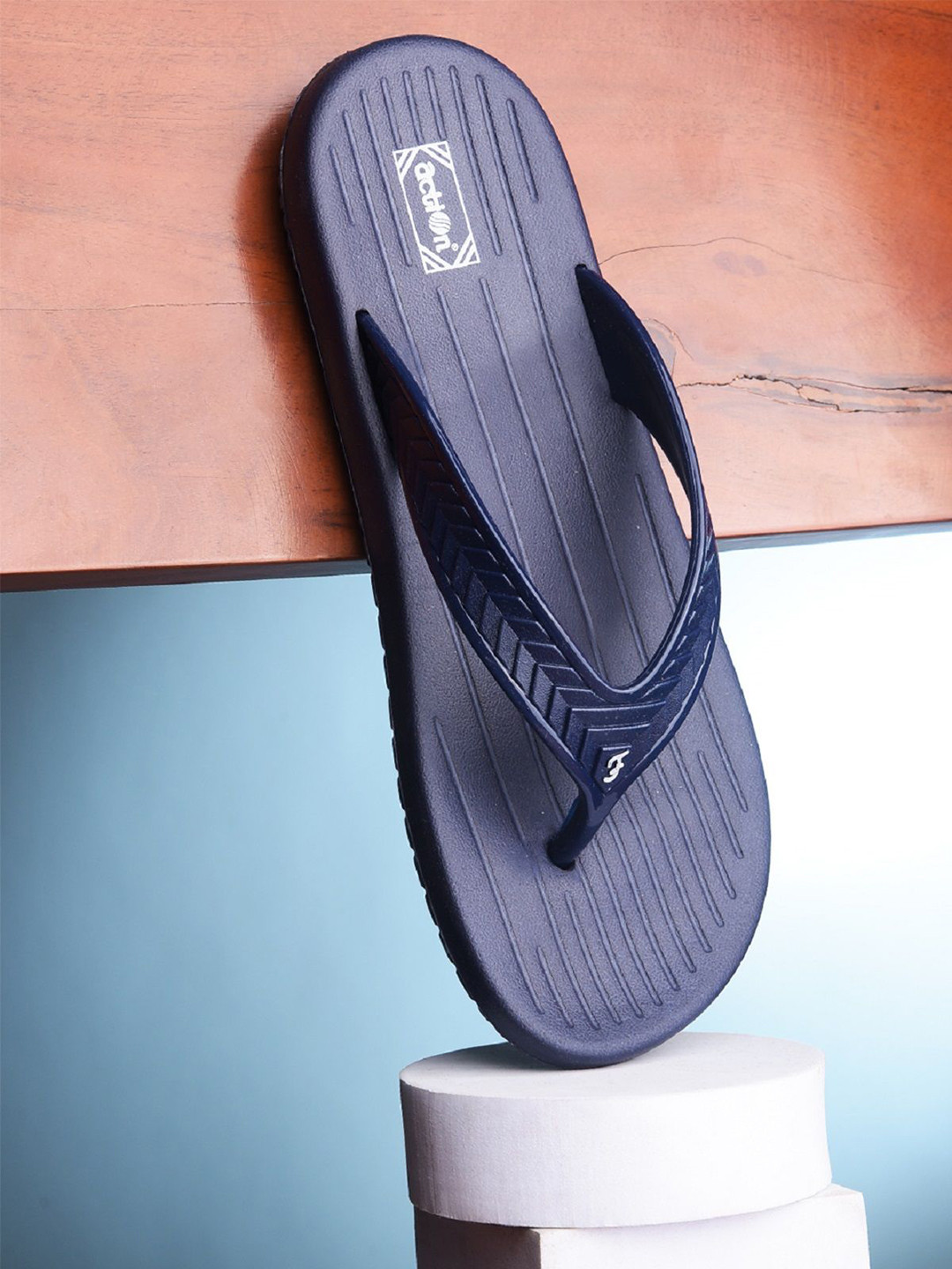 

Action Women Rubber Thong Flip-Flops, Navy blue