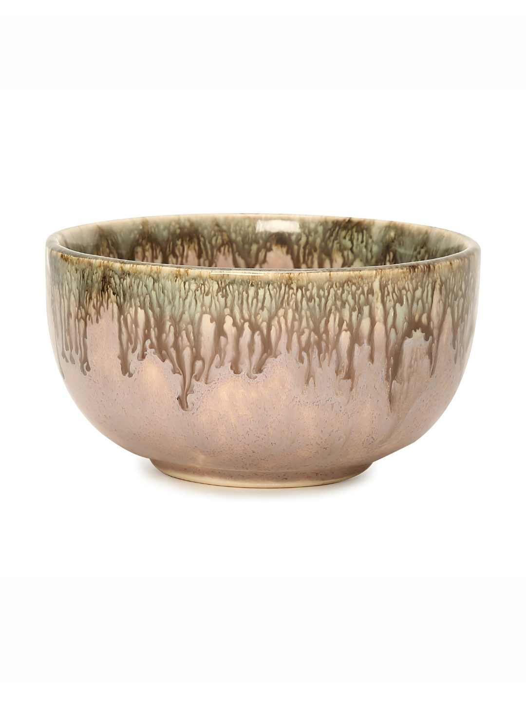 

AMALAFIEE CERAMICS Pink 4 Pieces Printed Ceramic Matte Serving Bowls 200ml Each