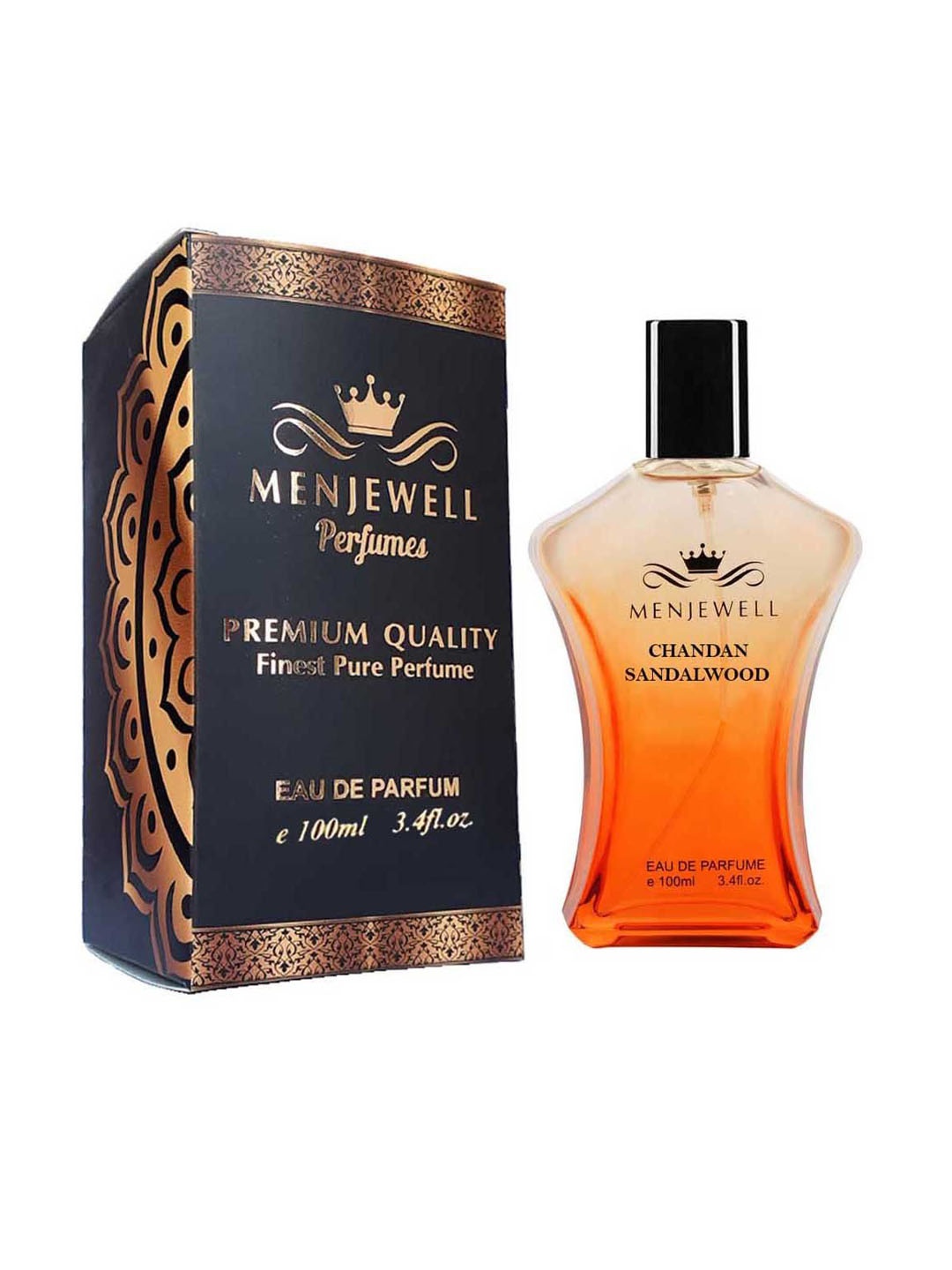 

Menjewell Chandan Sandalwood Long Lasting Eau de Parfum- 100ml, White