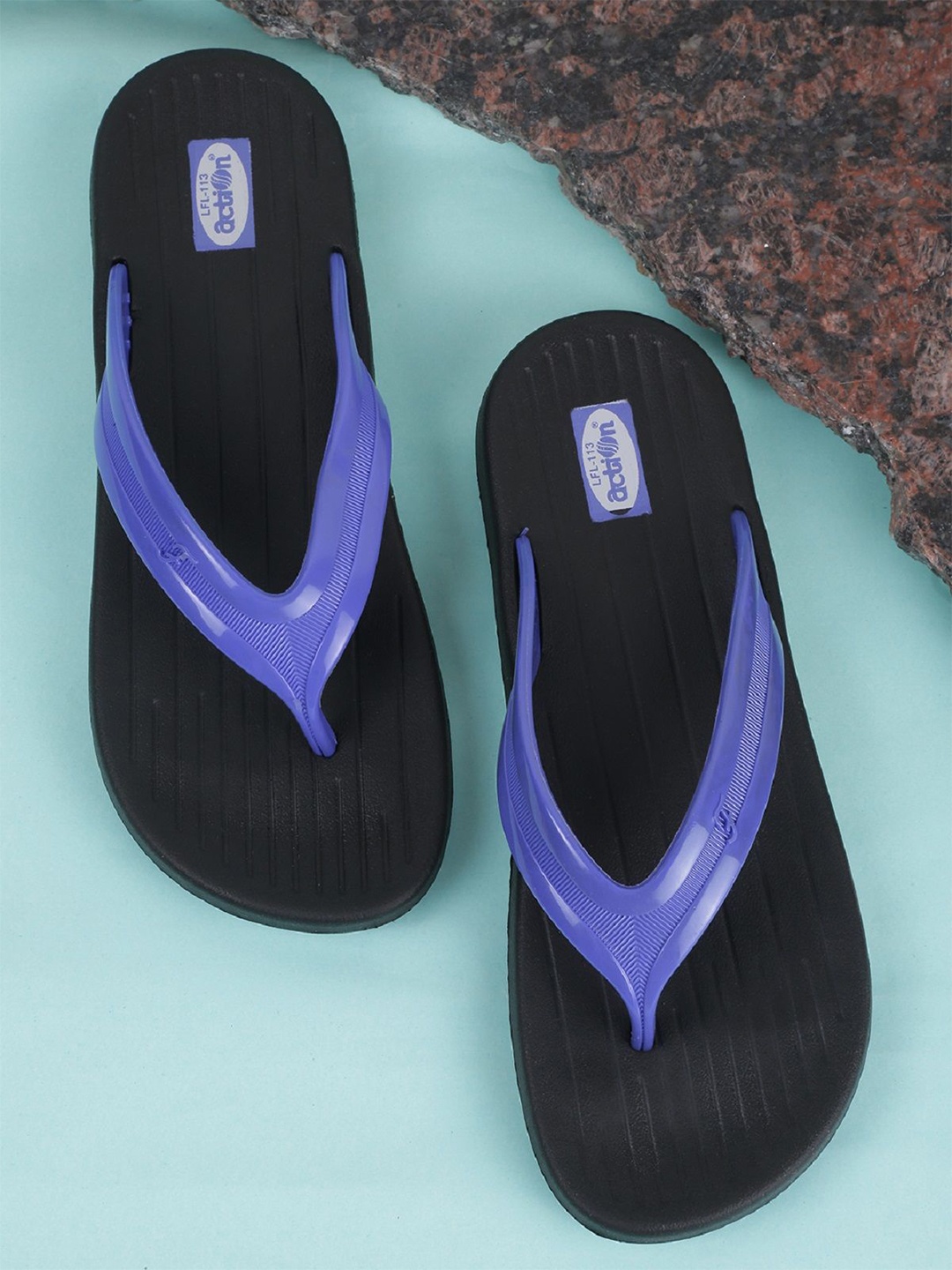 

Action Women Rubber Thong Flip-Flops, Black