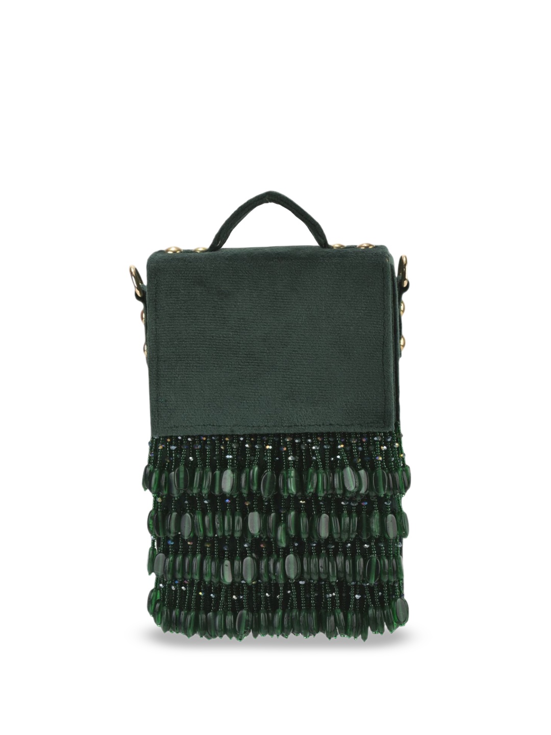

Forever Noor Fringed Miniature Satchel Bag, Green