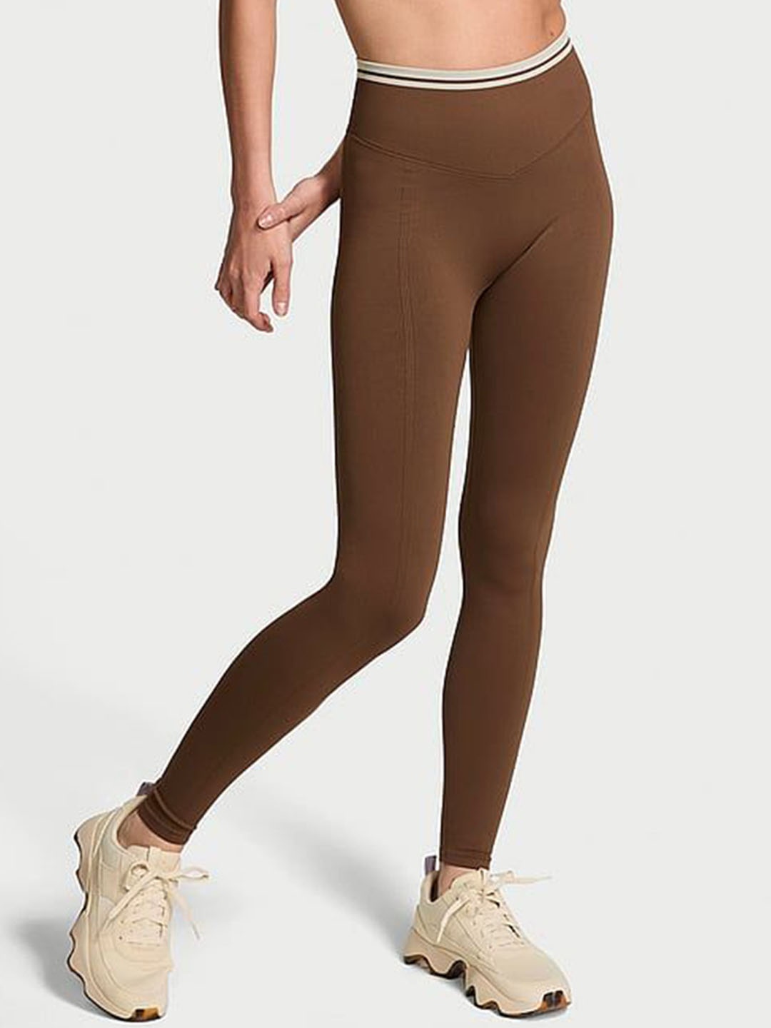 

Victoria's Secret PINK Ankle-Length Gym Tights, Brown