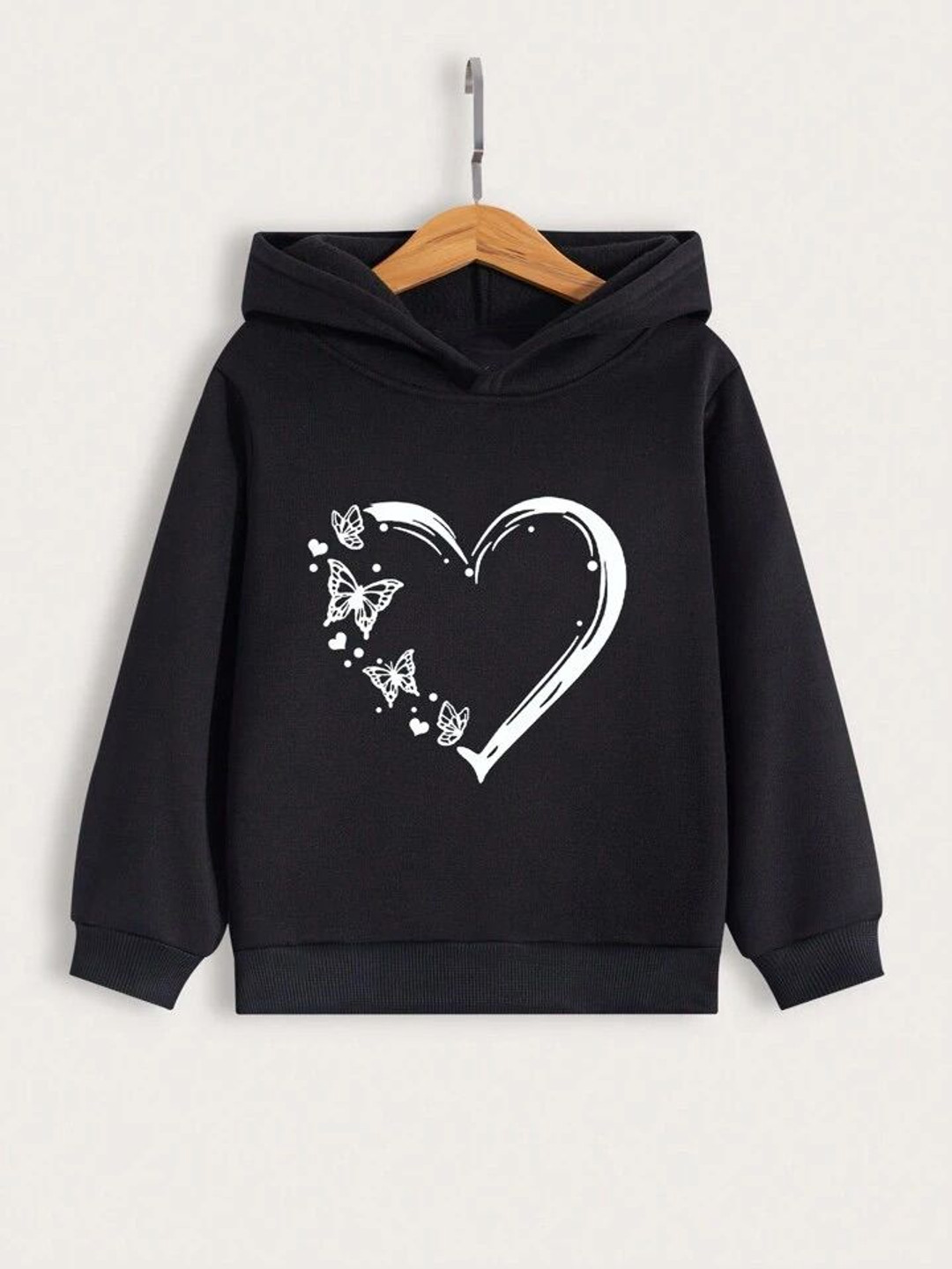 

TABADTOD Unisex Kids Graphic Printed Hooded Dry Fit Sweatshirt, Black