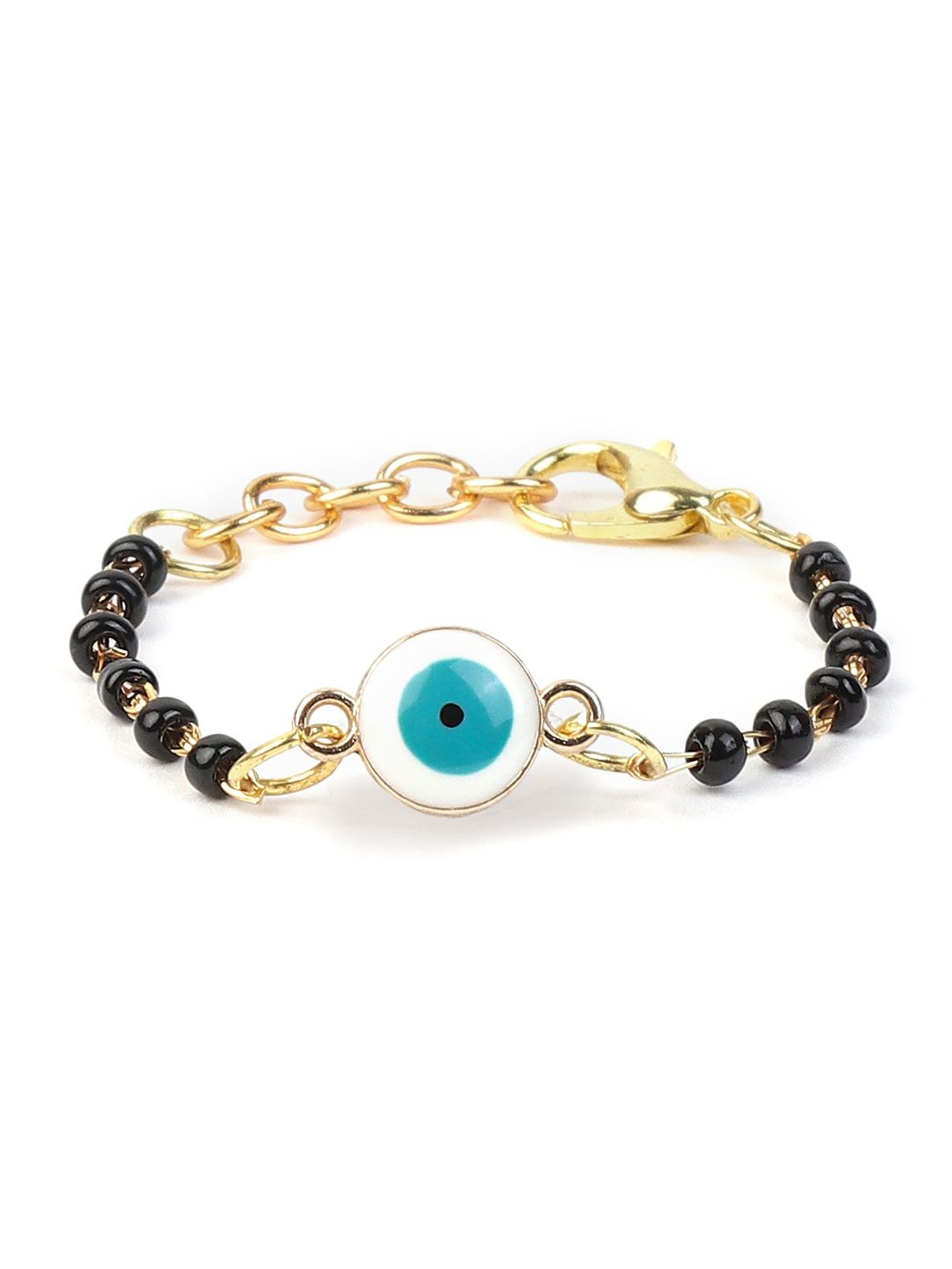 

EL REGALO Kids Evil Eye Charm Bracelet, Gold