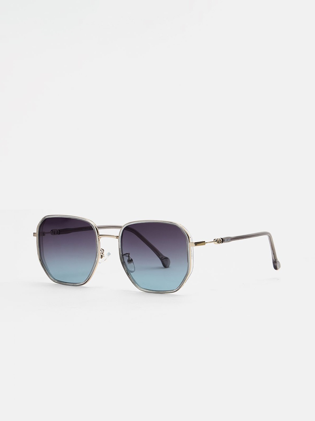 

THE BEAR HOUSE Men Square Sunglasses, Blue