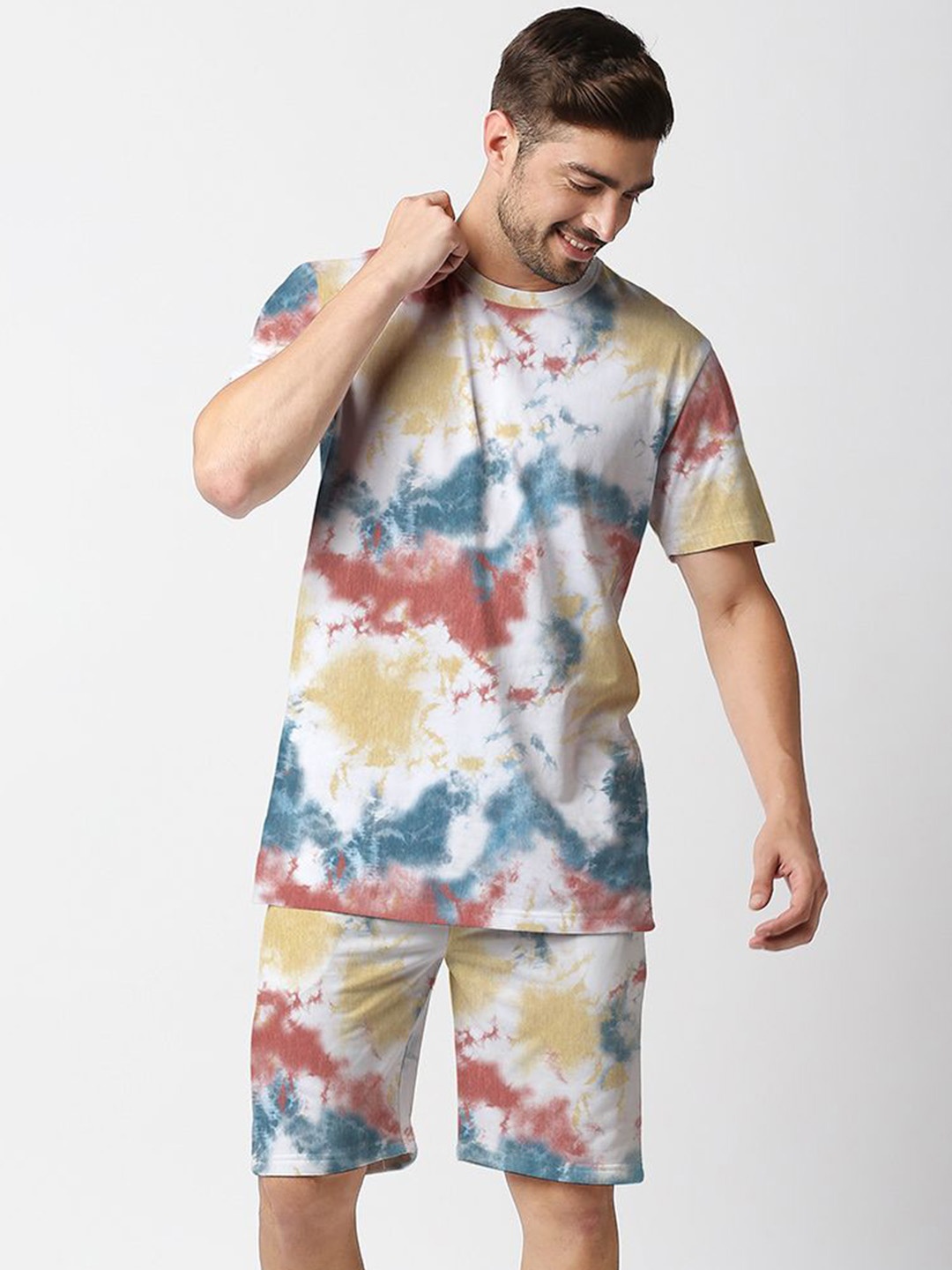 

Wear Your Opinion Tie and Dye T-Shirt With Shorts, Red