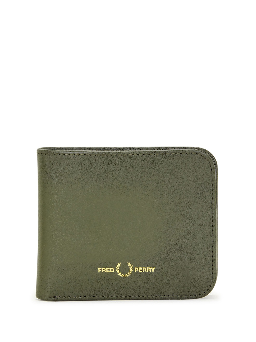 

Fred Perry Men Leather Two Fold Wallet, Green