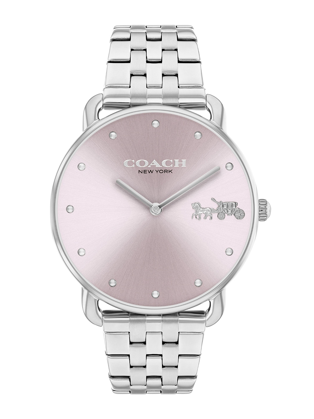 

Coach Women Elliot Dial & Stainless Steel Bracelet Style Straps Analogue Watch 14504290, Pink