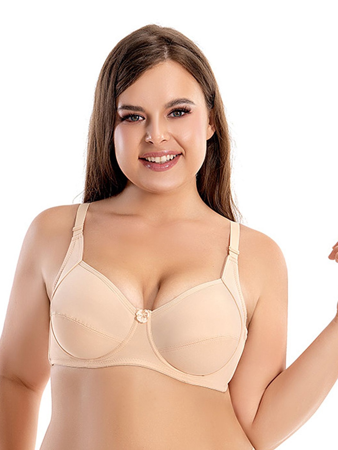 

LULU & SKY Full Coverage Bra, Beige