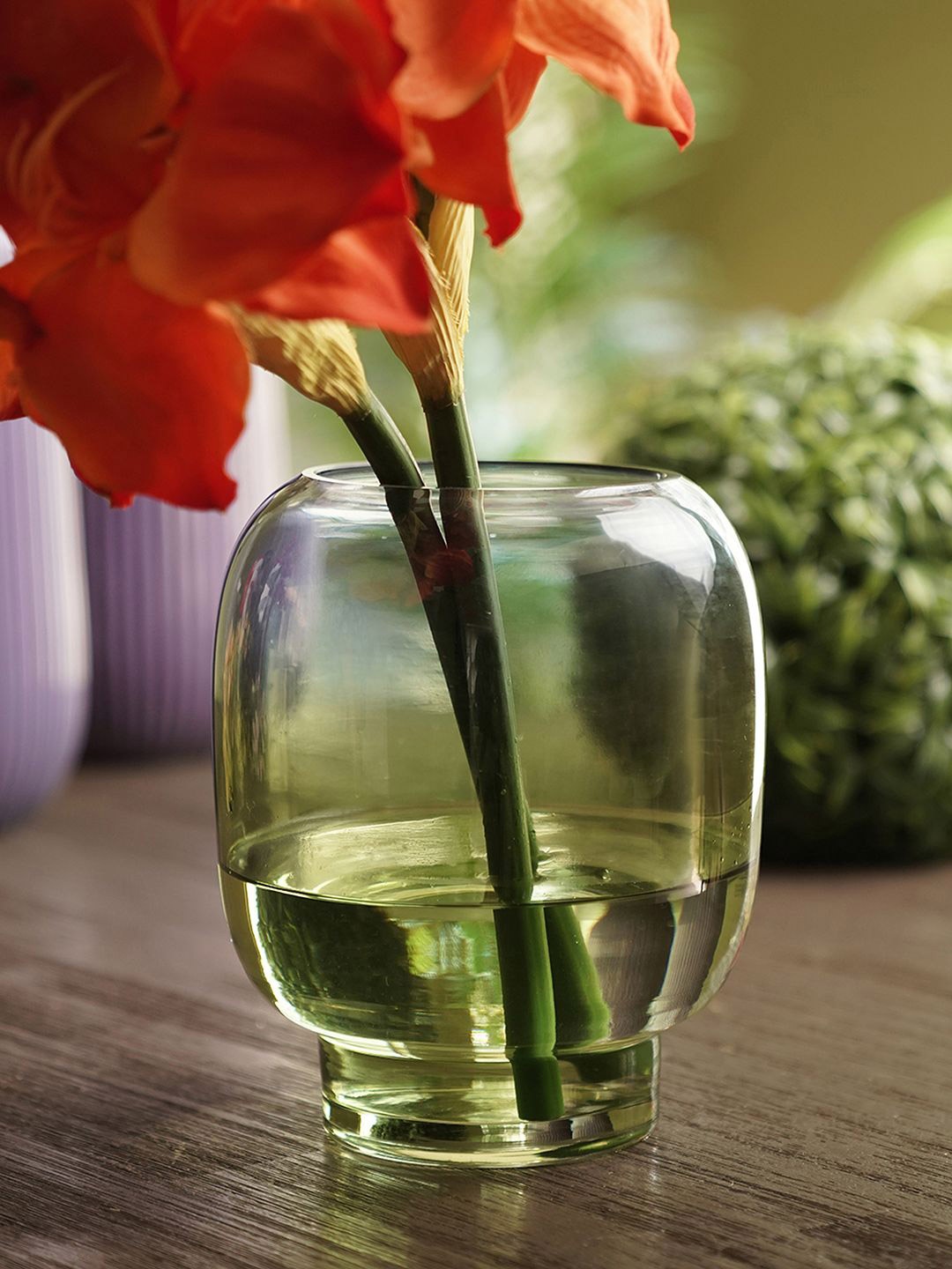 

Pure Home and Living Blue & Green Glass Flower Vase