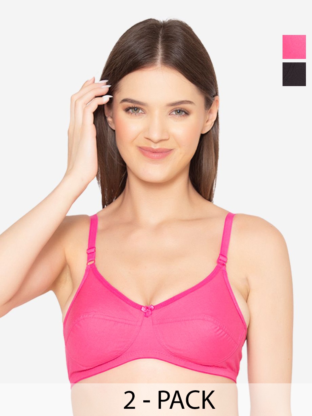 

GROVERSONS Paris Beauty Solid Bra Full Coverage Non Padded Non-Wired, Pink