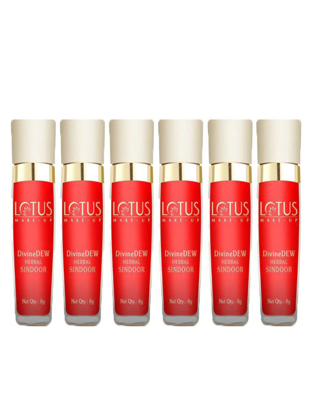 

LOTUS Make-up Set Of 6 Divine Dew Water & Smudge Resistant Sindoor - 8g -Love Drop-21, Red