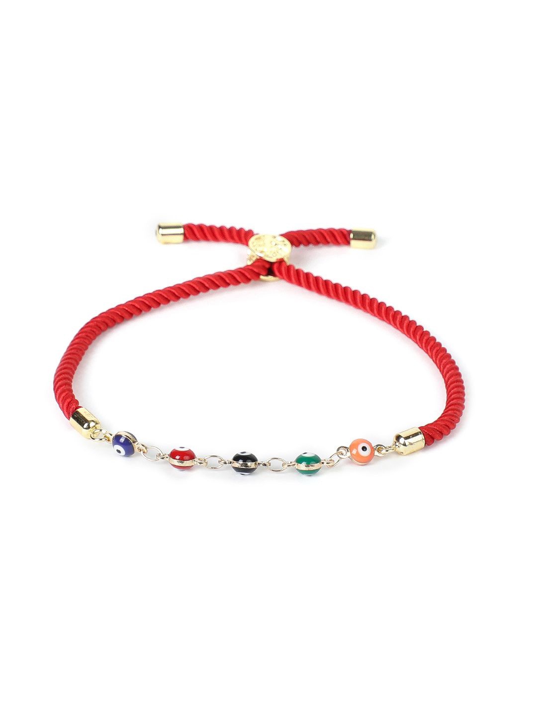 

EL REGALO Artificial Beads Charm Bracelet, Red