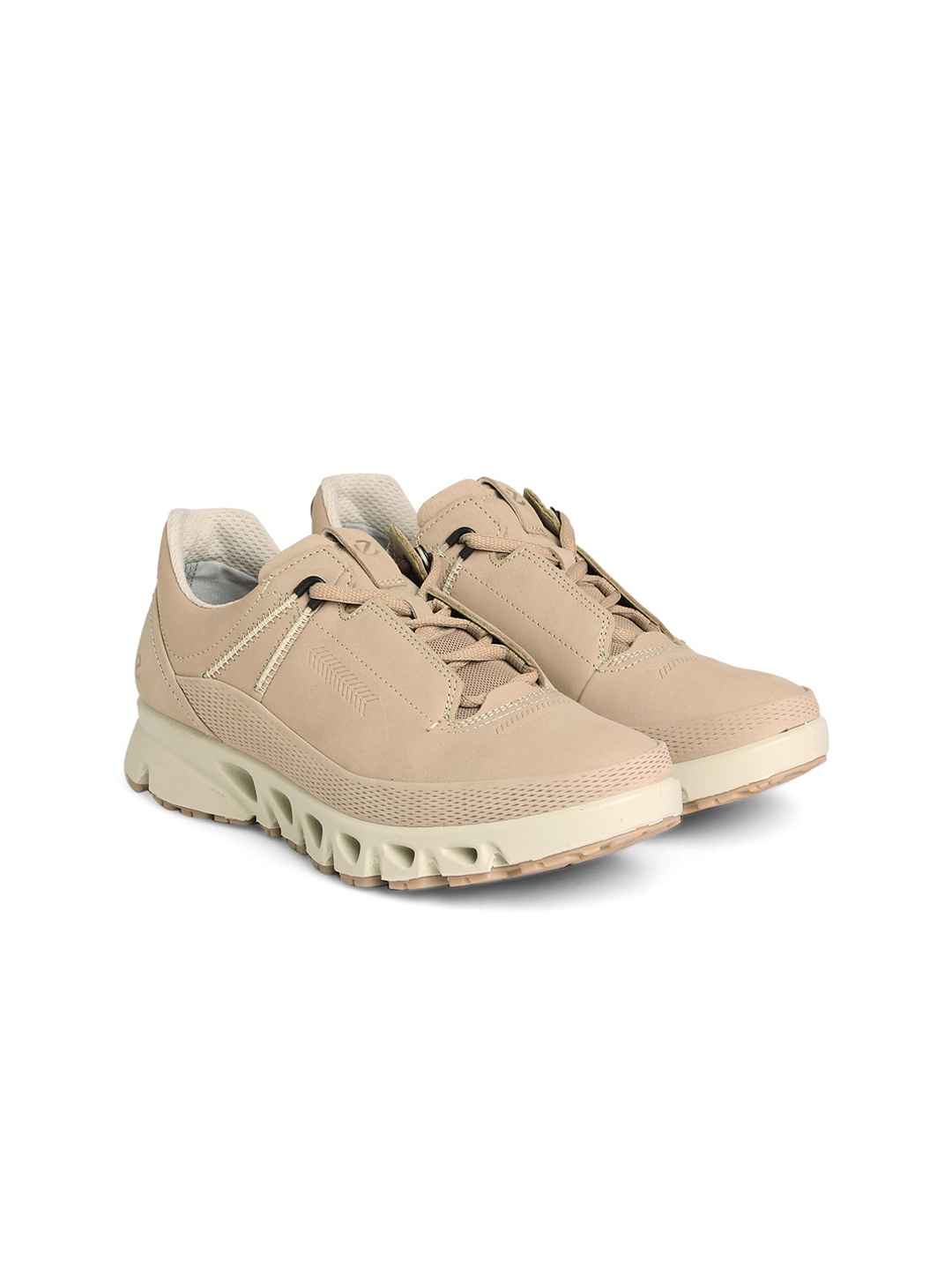 

Ecco Women Multi Vent Solid Round Toe Sneakers, Beige