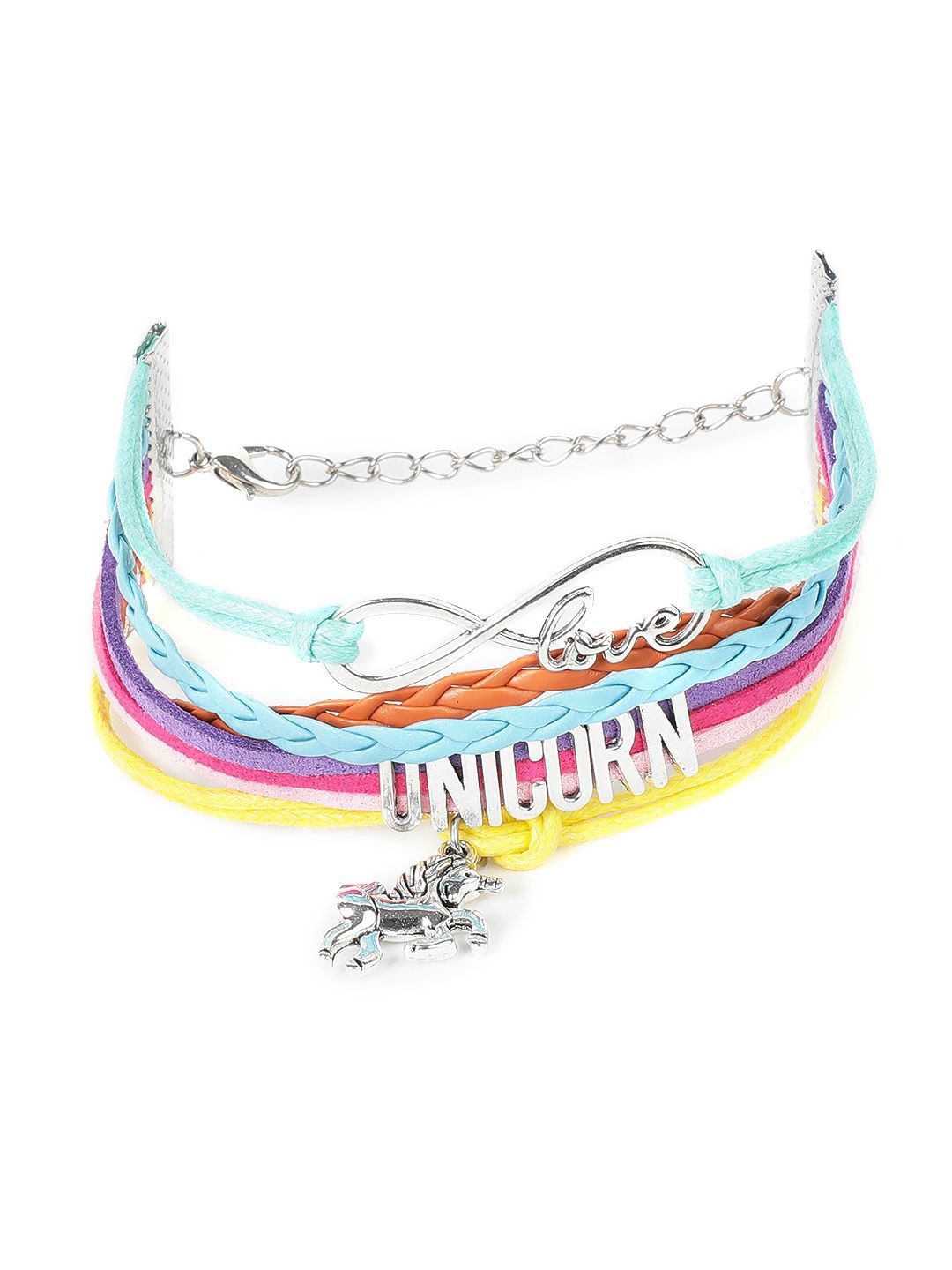 

EL REGALO Girls Multistrand Metal Bracelet, Silver