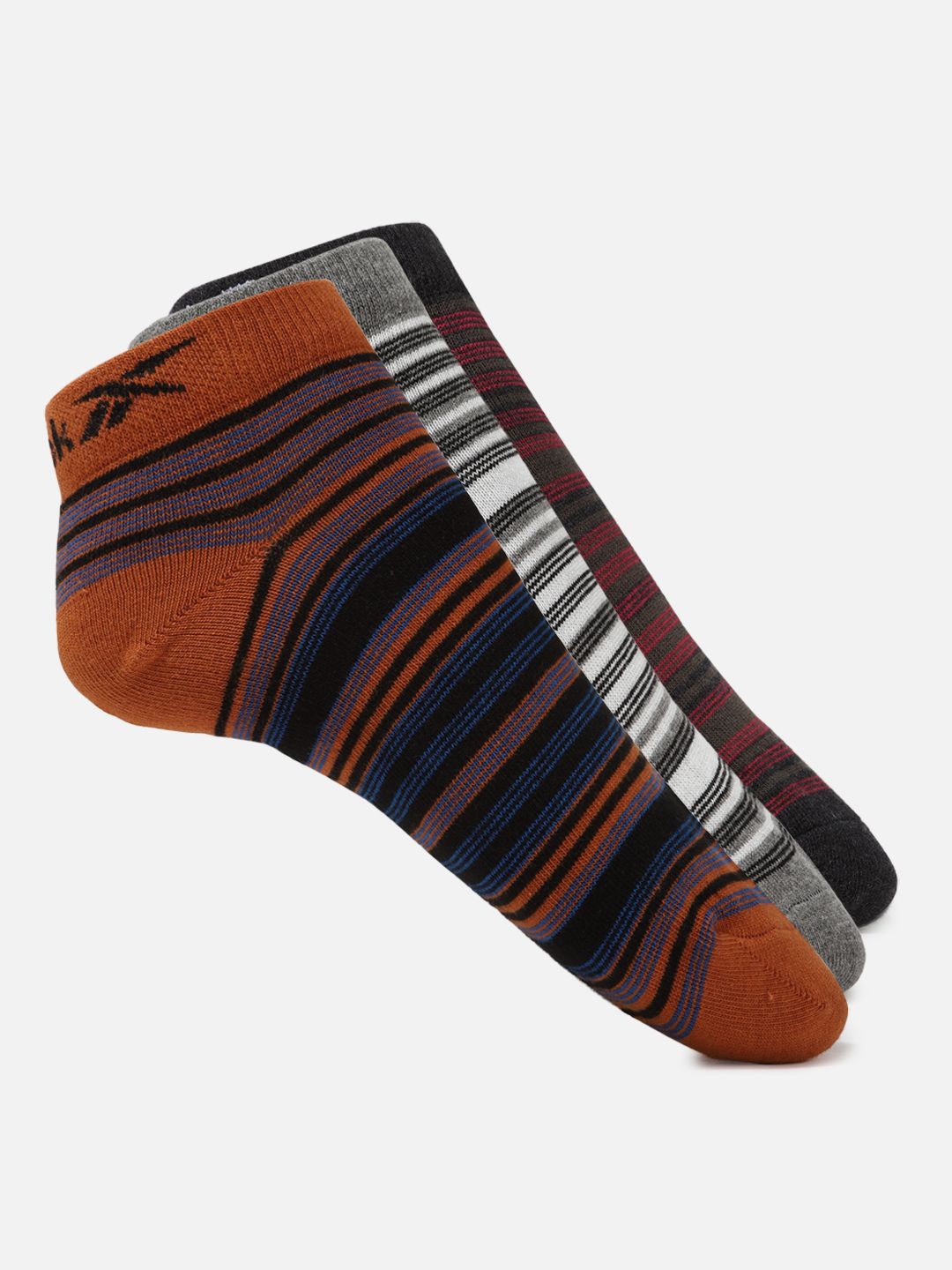 

Reebok Pack Of 3 Men Stripe Affair Lowcut Socks, Rust