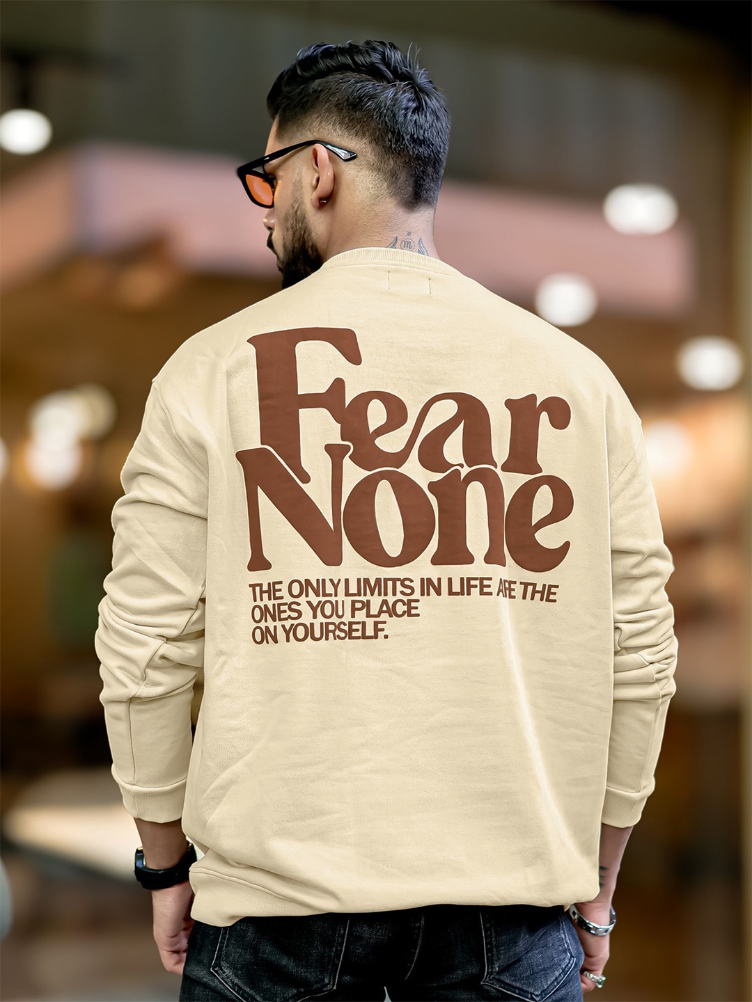 

Maniac Men Printed Sweatshirt, Beige