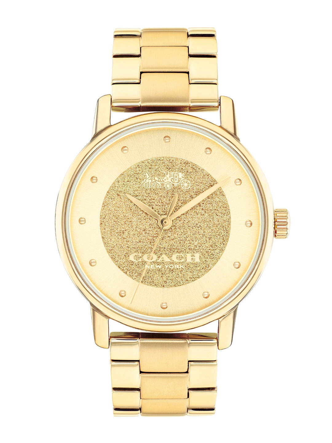 

Coach Women Grand Embellished Bracelet Style Analogue Watch 14503942, Gold