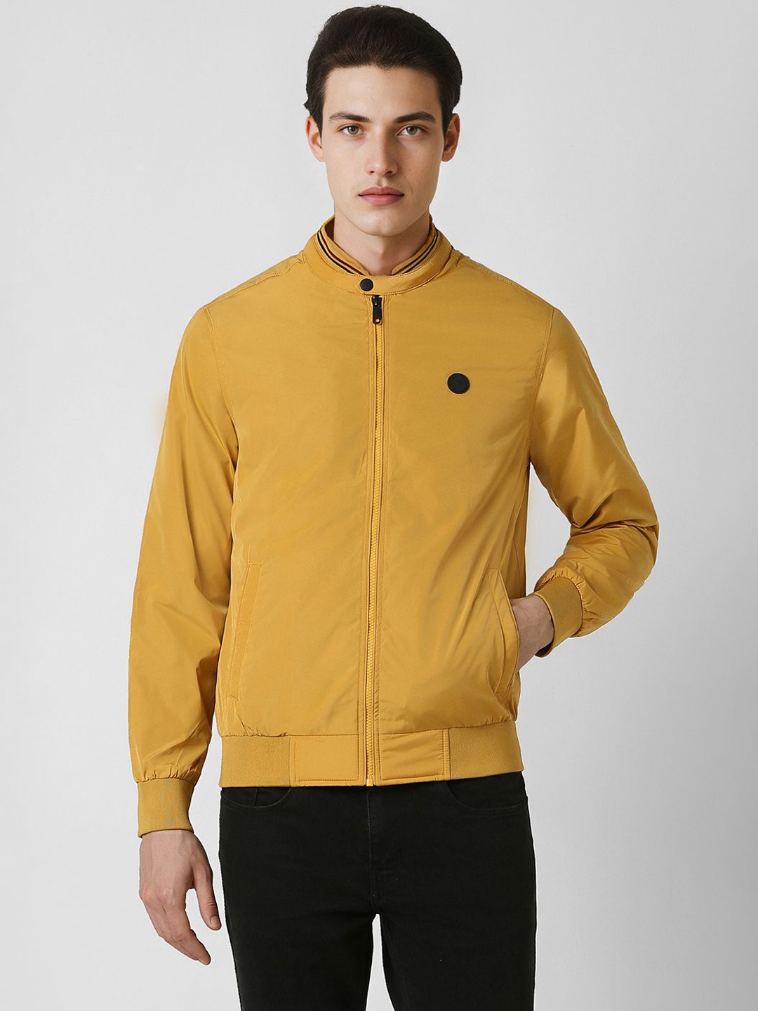 

Van Heusen Sport Men Solid Bomber Pure Cotton Jacket, Yellow