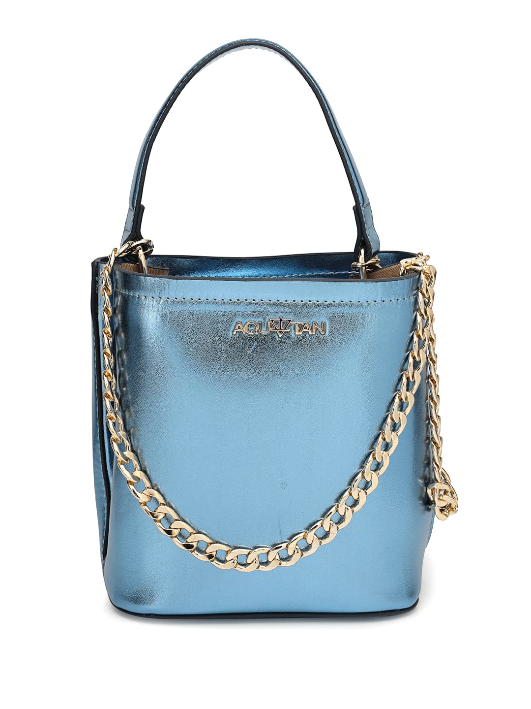 

AQUATAN Bucket Party Satchel Bag, Turquoise blue