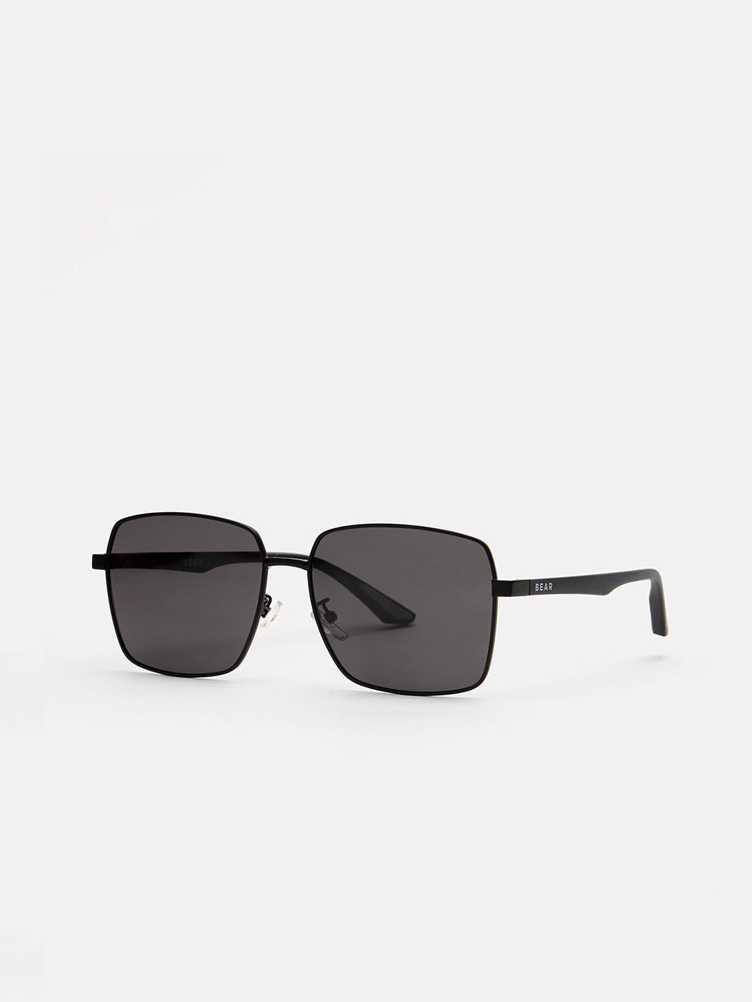 

THE BEAR HOUSE Men Square Sunglasses, Black