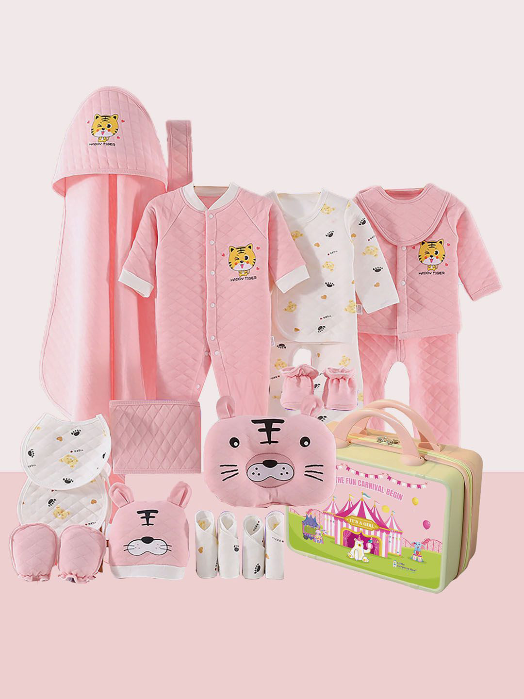

Little Surprise Box LLP Infant Pack Of 21 Baby Apparel Gift Set, Pink