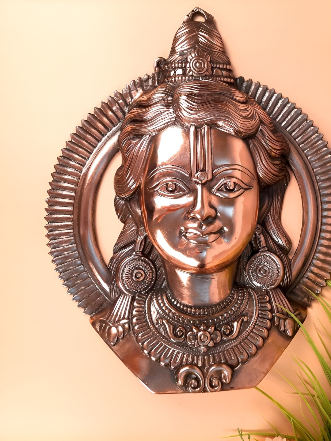 

apka mart Shri Ram Copper Toned Metal Wall Hanging Decor Wall Decor