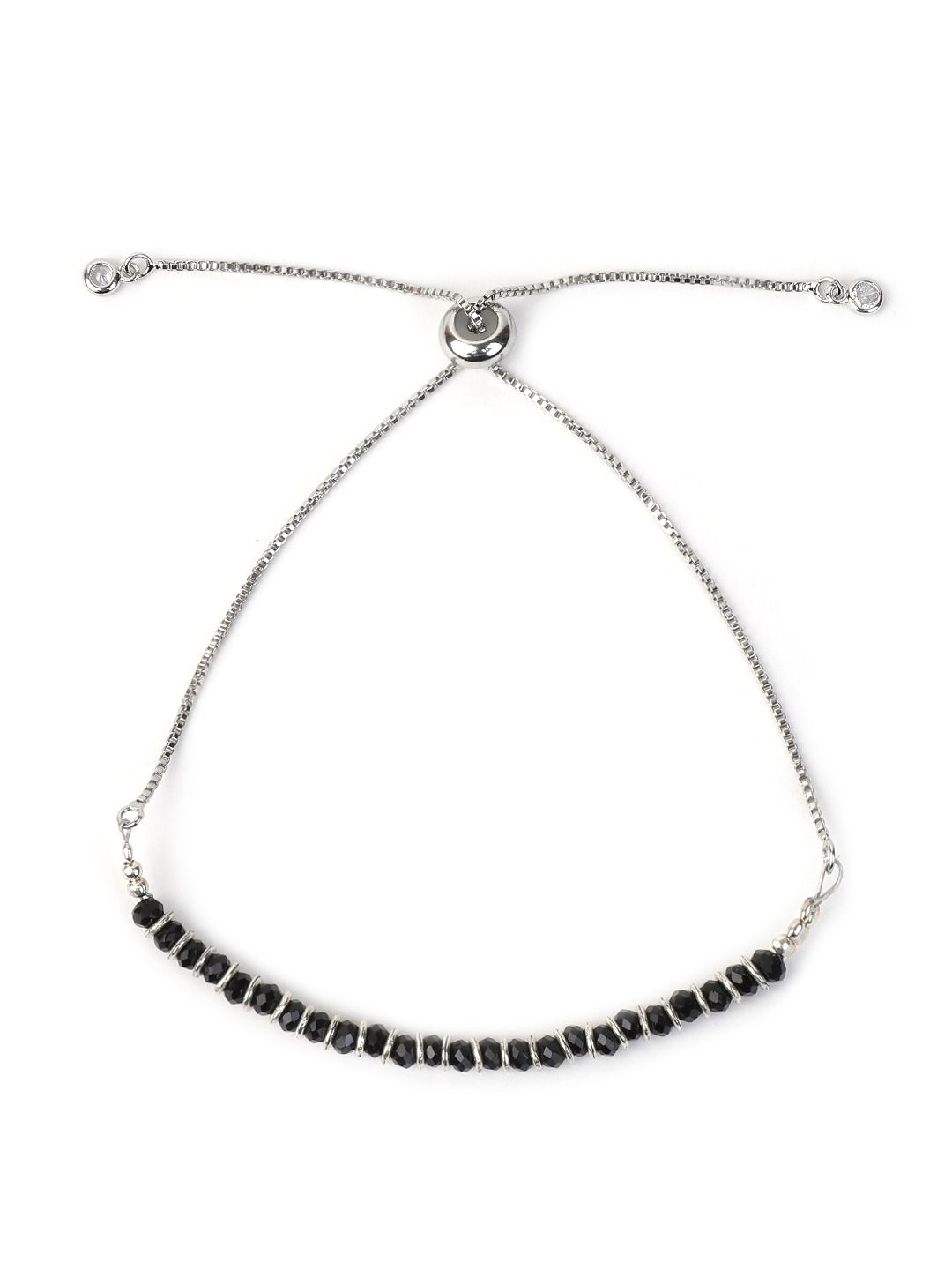 

EL REGALO Kids Artificial Beads Studded Wraparound Bracelet, Black