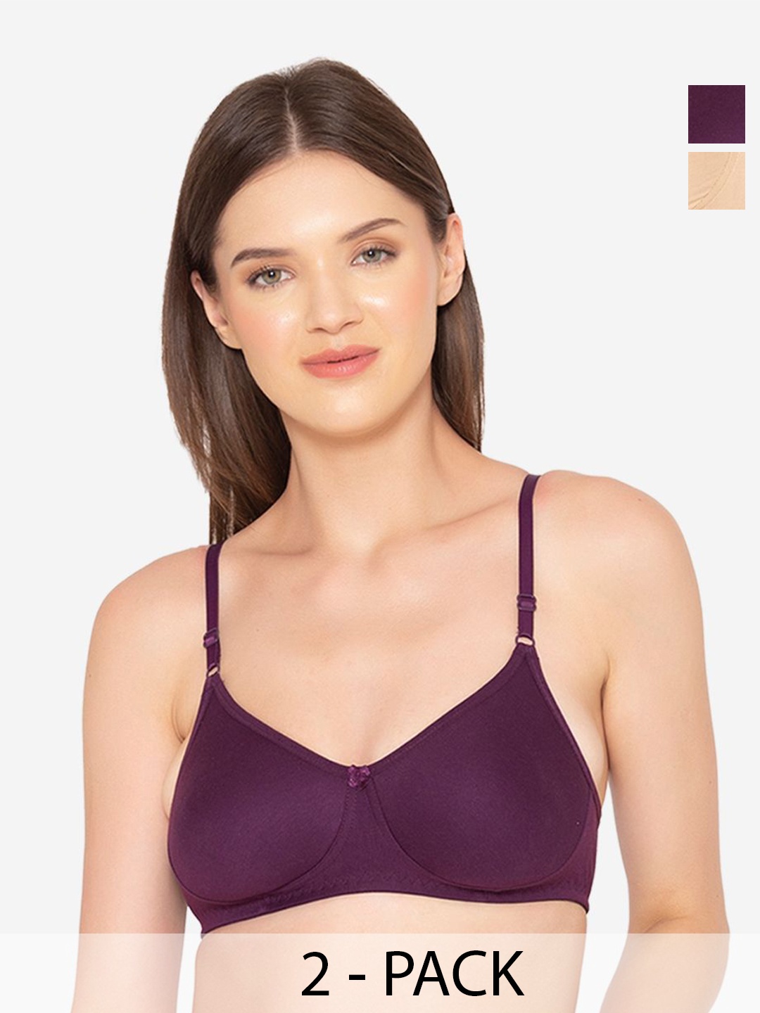 

GROVERSONS Paris Beauty Solid Bra Full Coverage Non Padded Non-Wired, Beige