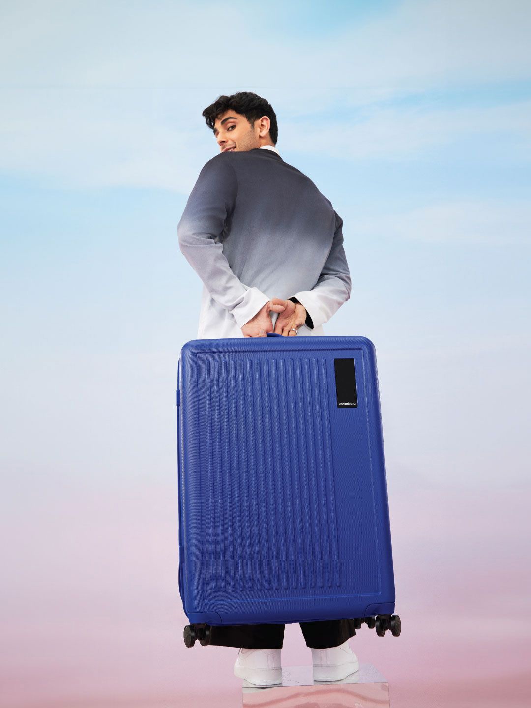 

MOKOBARA The Transit Wave Hard-Sided Large Trolley Bag Suitcase Up To 100L, Blue