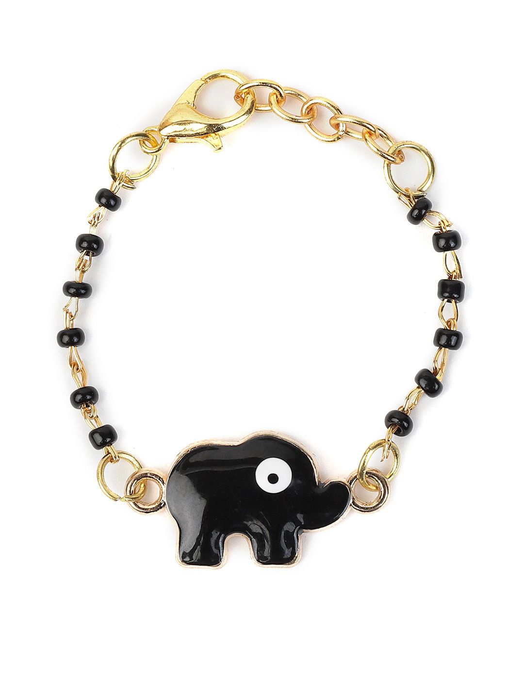 

EL REGALO Kids Artificial Beads Charm Bracelet, Gold
