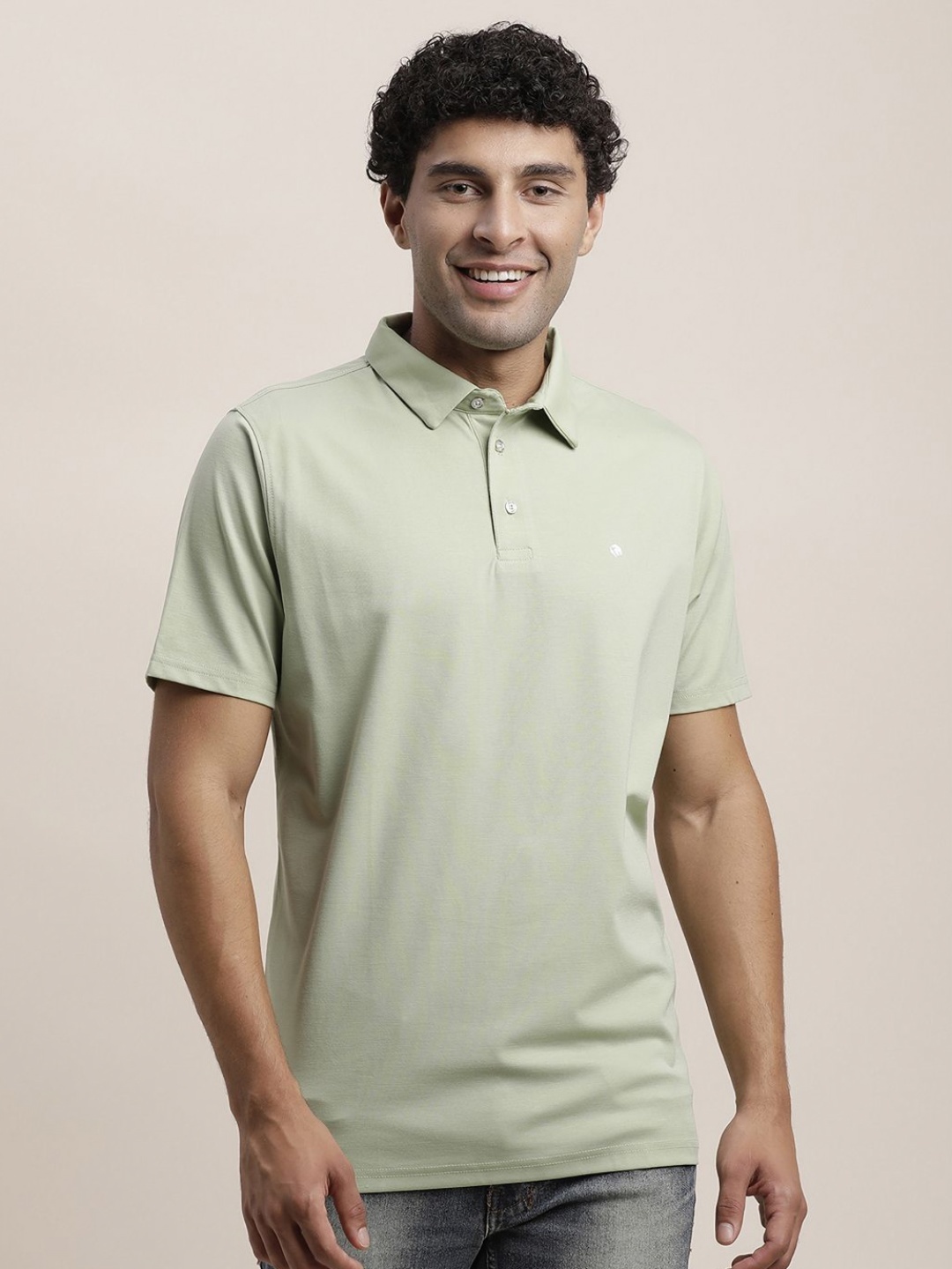 

Turtle Men Solid Polo Collar Cotton Slim Fit T-shirt, Grey
