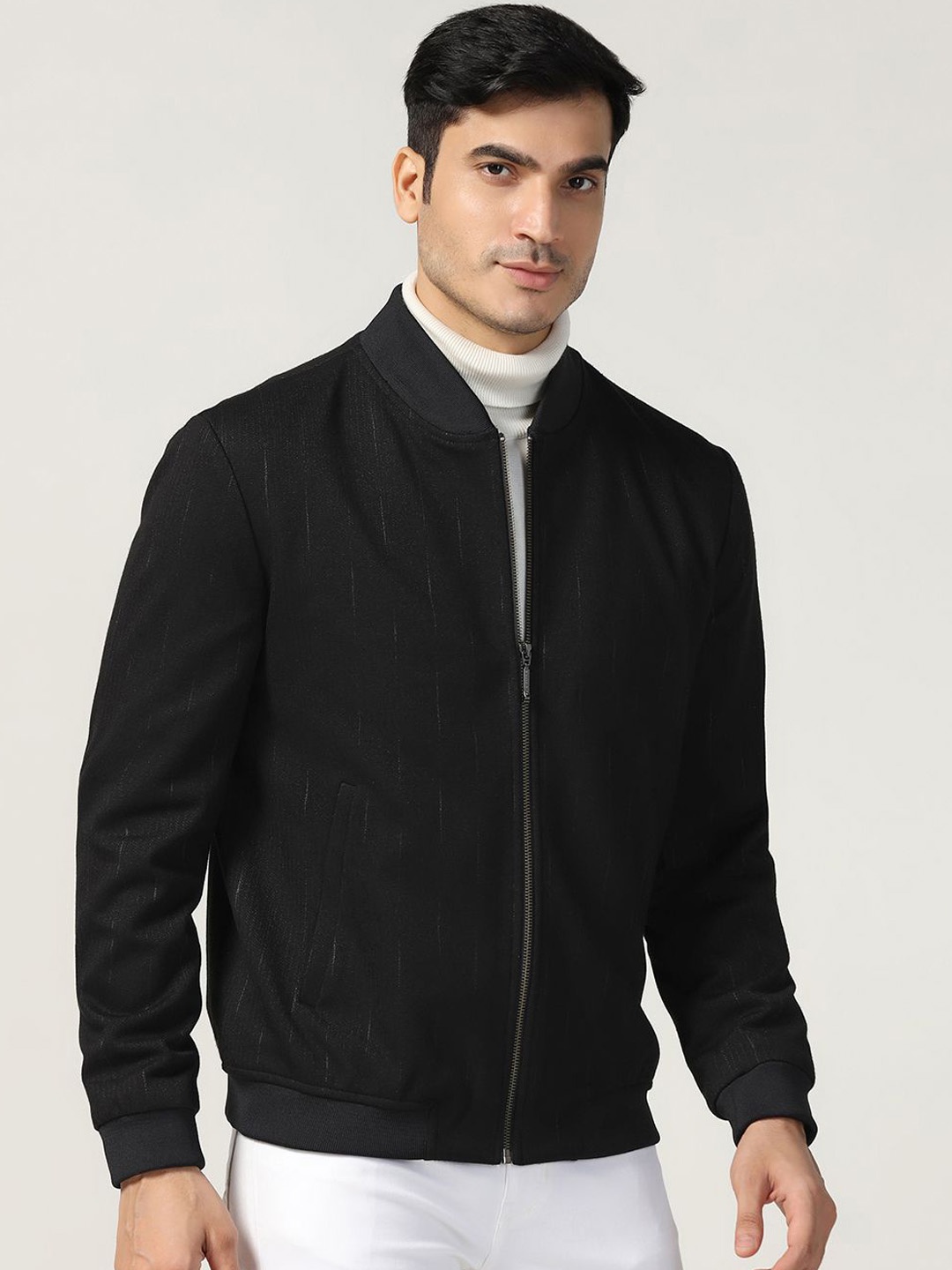 

Blackberrys Men Solid Bomber Jacket, Black