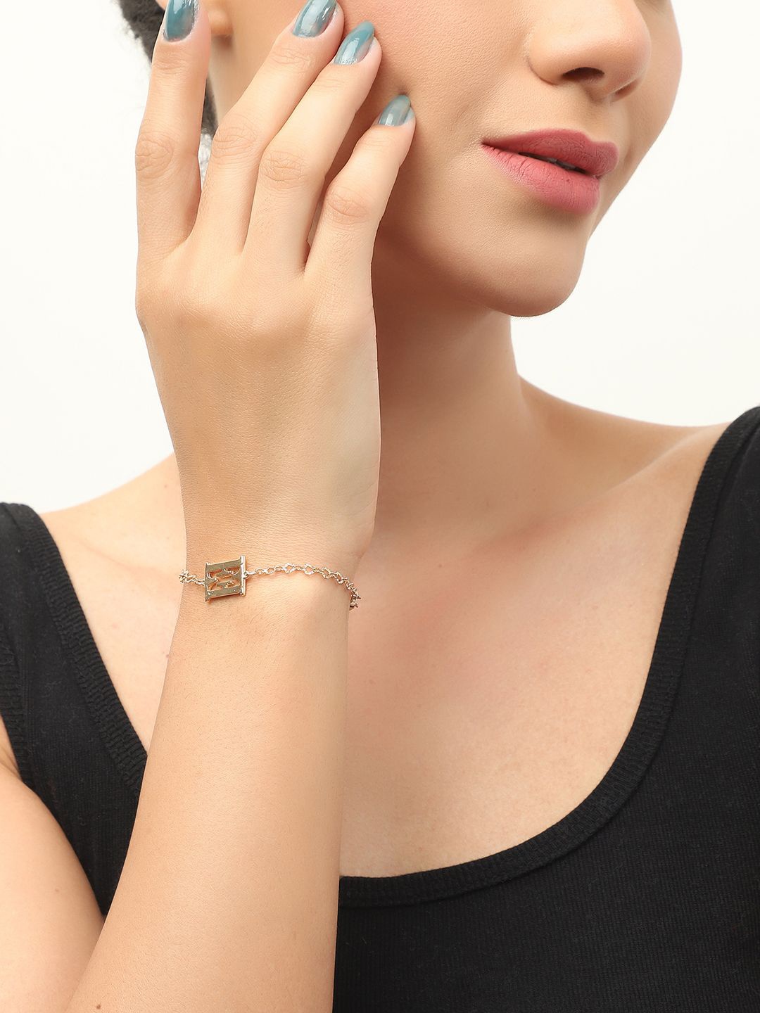 

ELLE Gold-Plated Delicate E Charm Bracelet